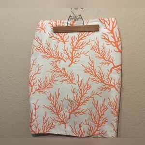 Michael Kors size 6 skirt orange and white